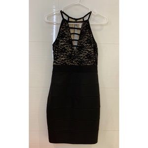 Black mini cocktail dress